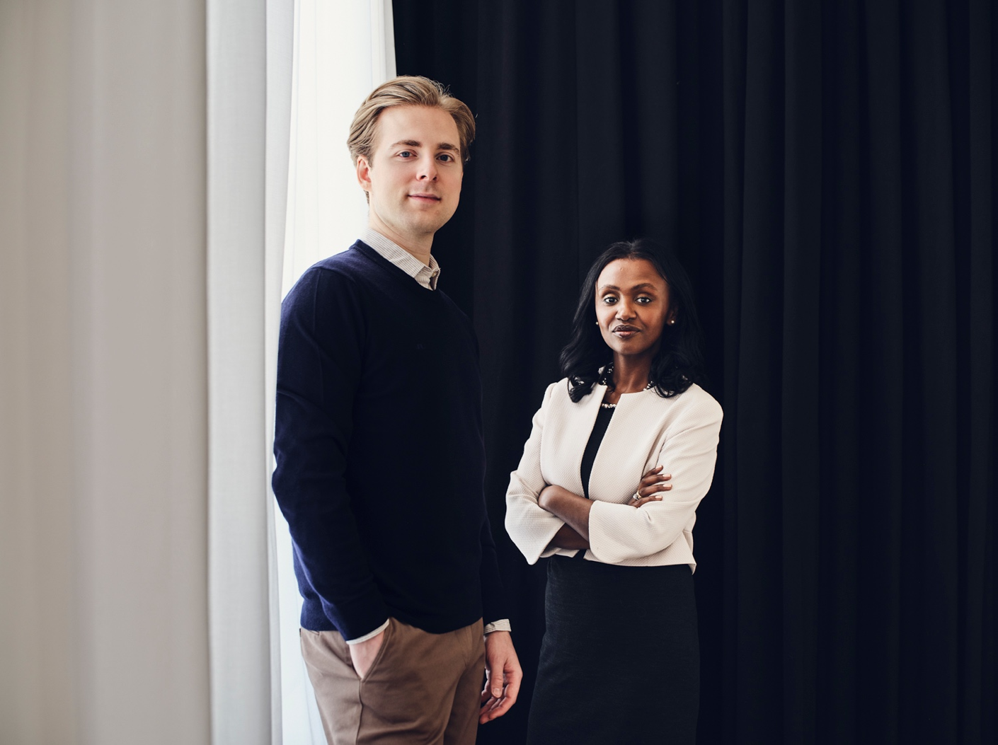 André Brogärd och Haymanot Wachtmeister, grundarna av Hyran.ai